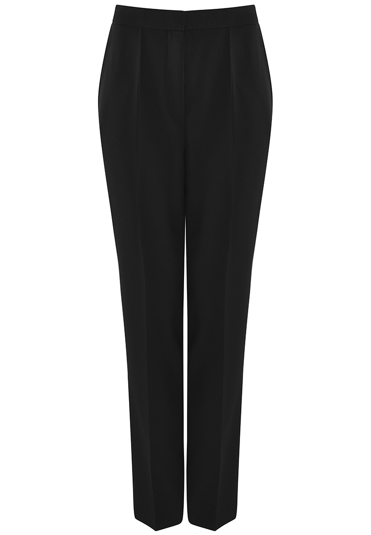 Dłuższy czarny żakiet z haftowanym kwiatem pol_pl_Czarne-spodnie-ze-zwezanymi-nogawkami-9453_1