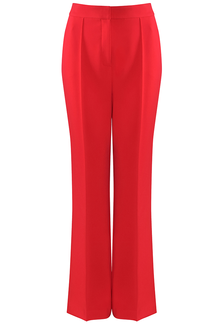 Czerwony żakiet o klasycznej formie pol_pl_Czerwone-spodnie-z-szerokimi-nogawkami-9346_1