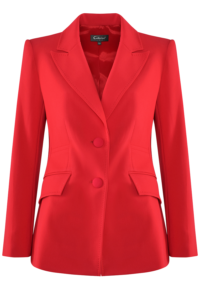 Czerwone spodnie z szerokimi nogawkami pol_pl_Czerwony-zakiet-o-klasycznej-formie-9345_3