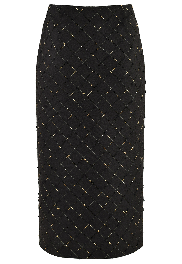 Czarna spódnica ze złotą nitką