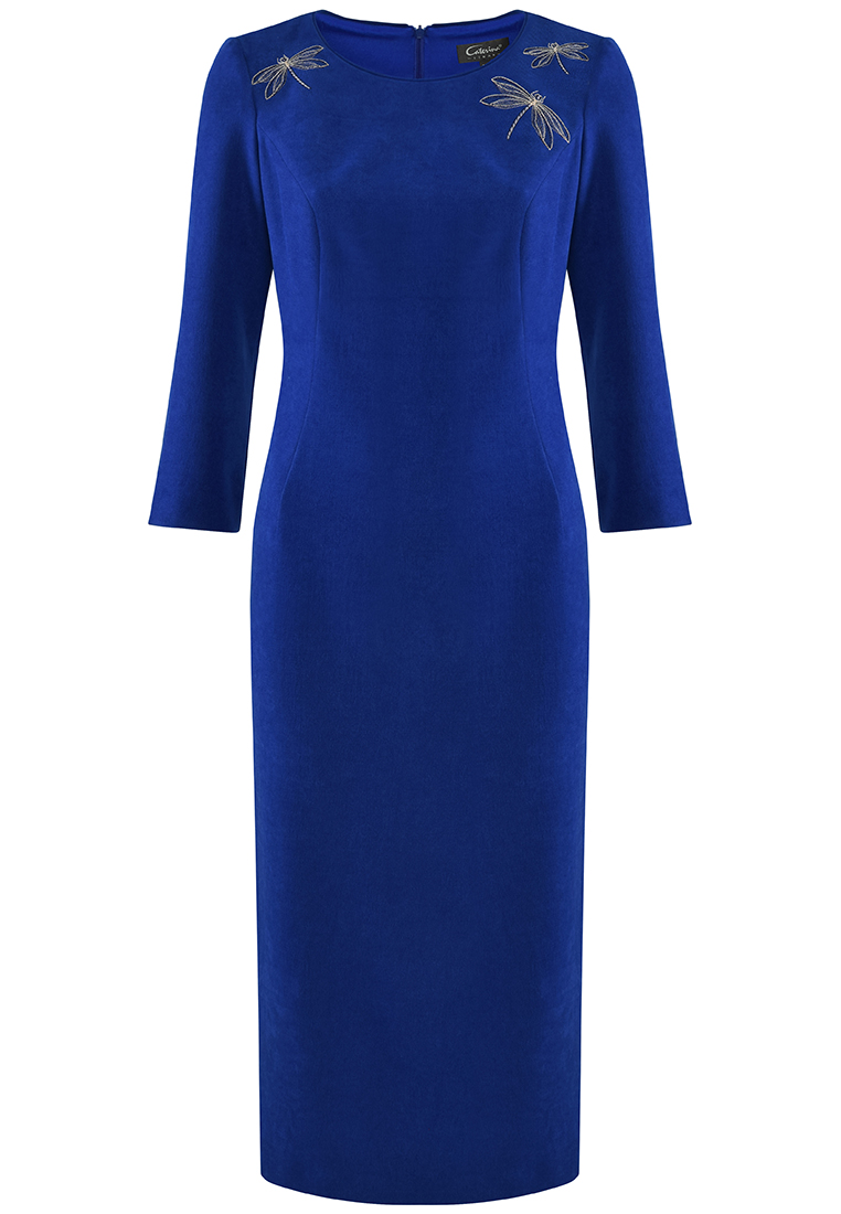 Niebieska sukienka z motywem ważki