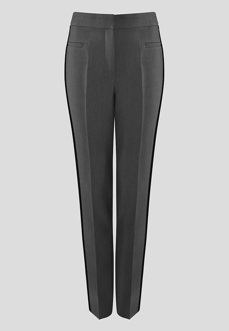 Szare spodnie z lampasami