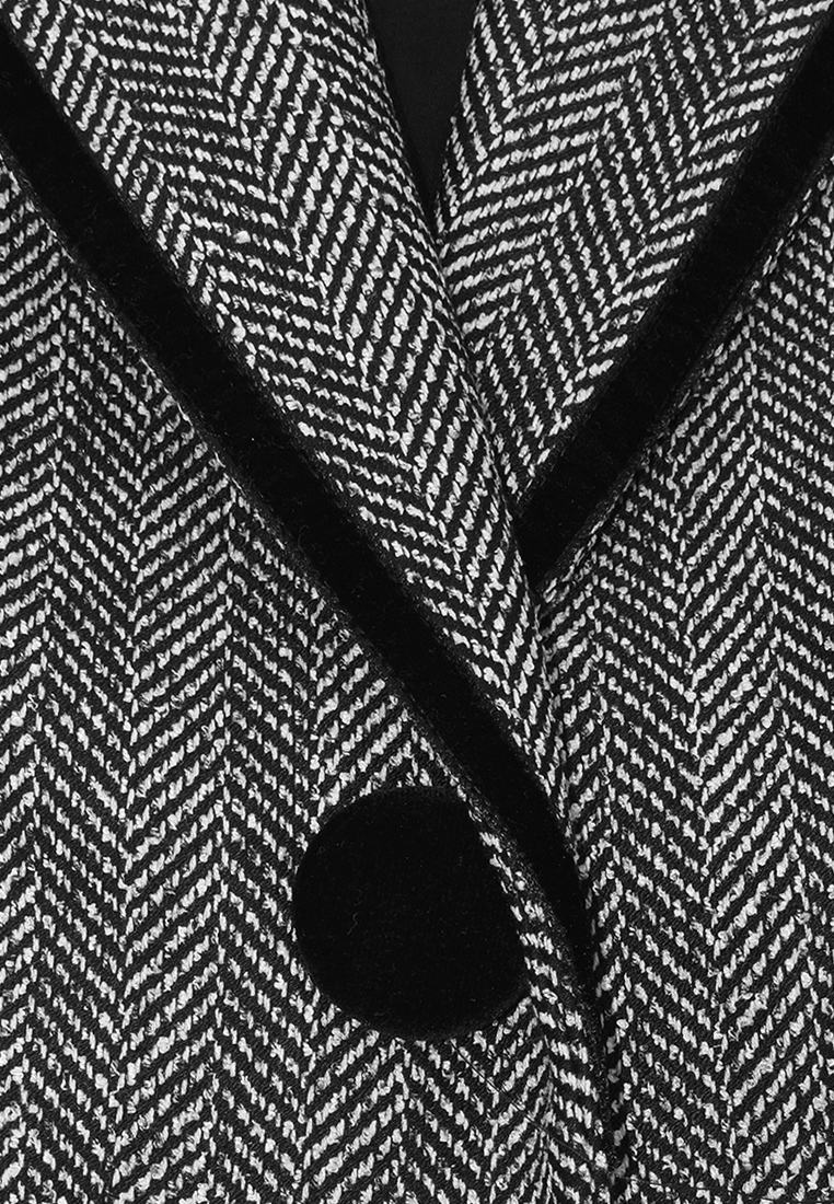 Ciepły żakiet w klasyczną jodełkę