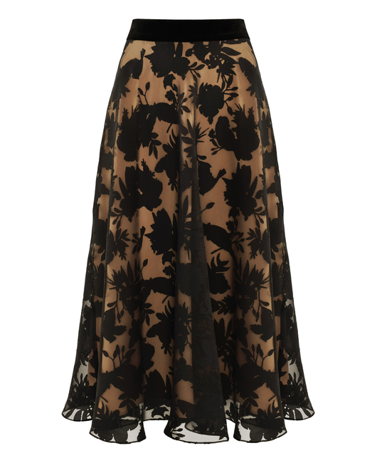 Elegancka spódnica z kontrastową podszewką