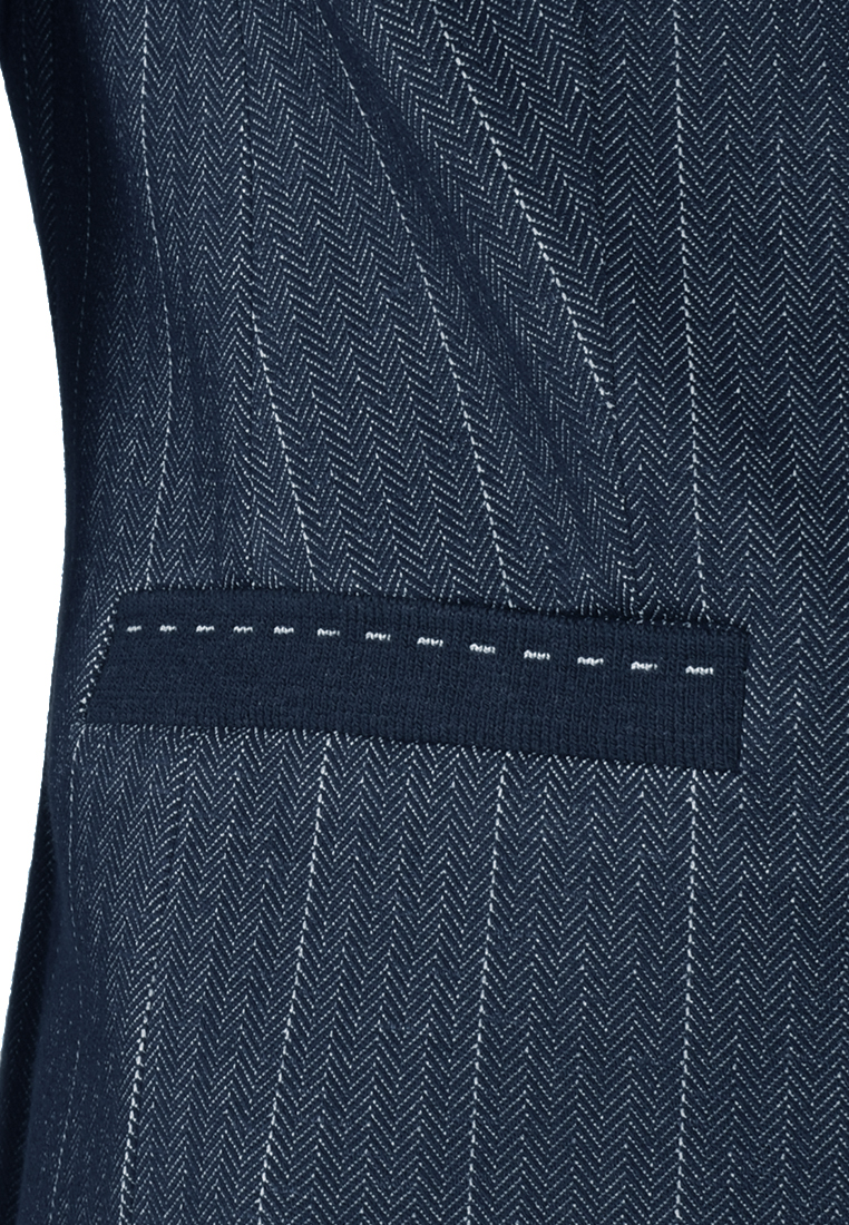 Granatowy żakiet w prążek