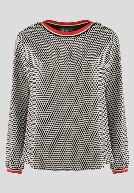 Wiskozowa bluzka z drobnym wzorem