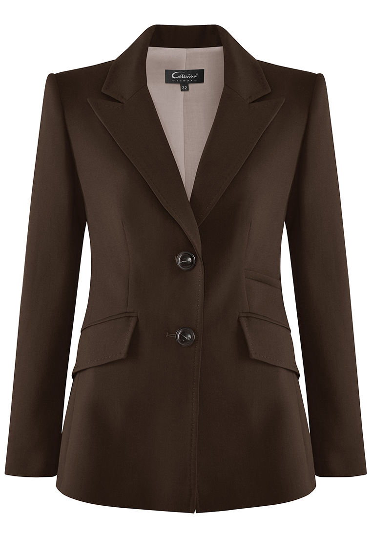 Brązowy żakiet o klasycznej formie