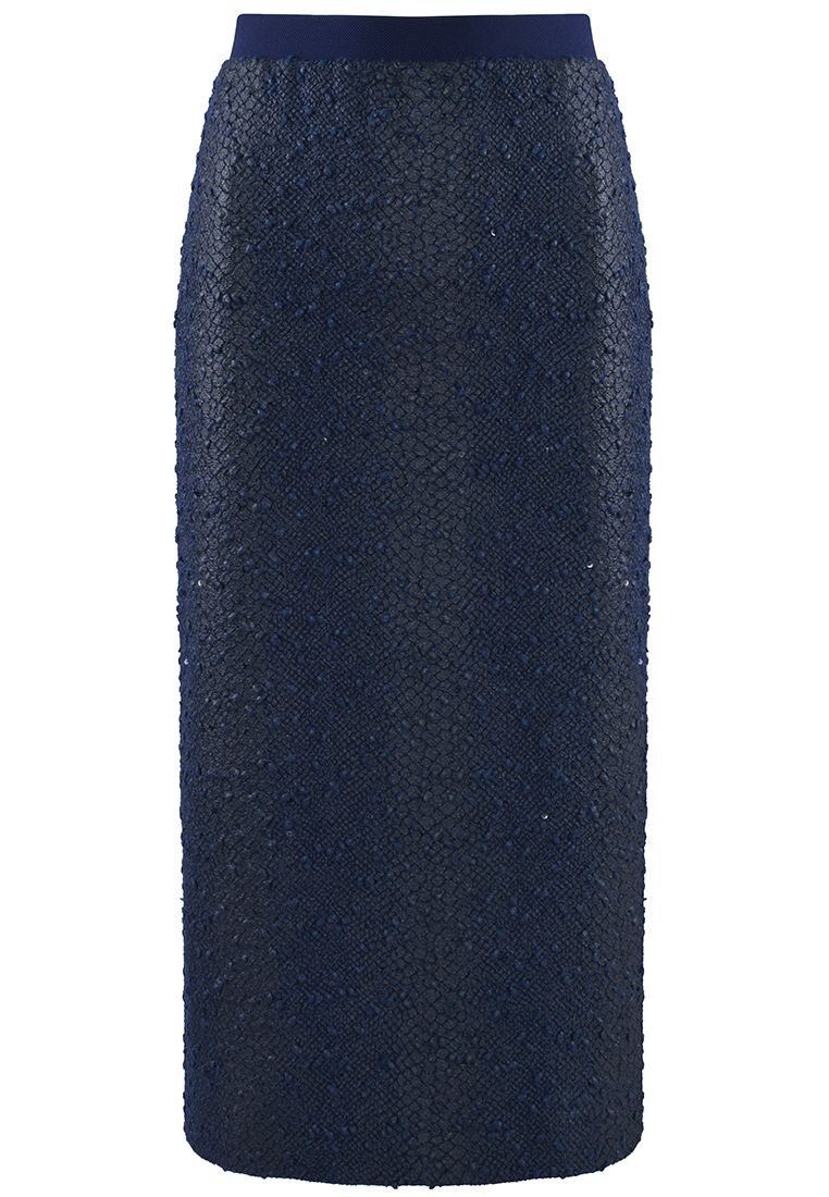 Granatowa spódnica z lekkim błyskiem