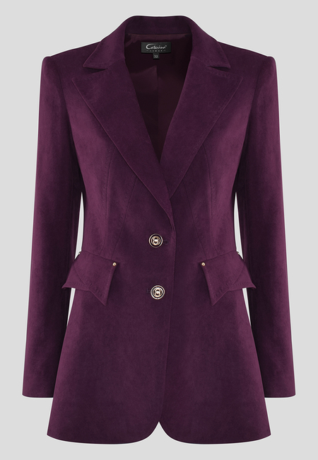 Klasyczny żakiet w kolorze fioletowym