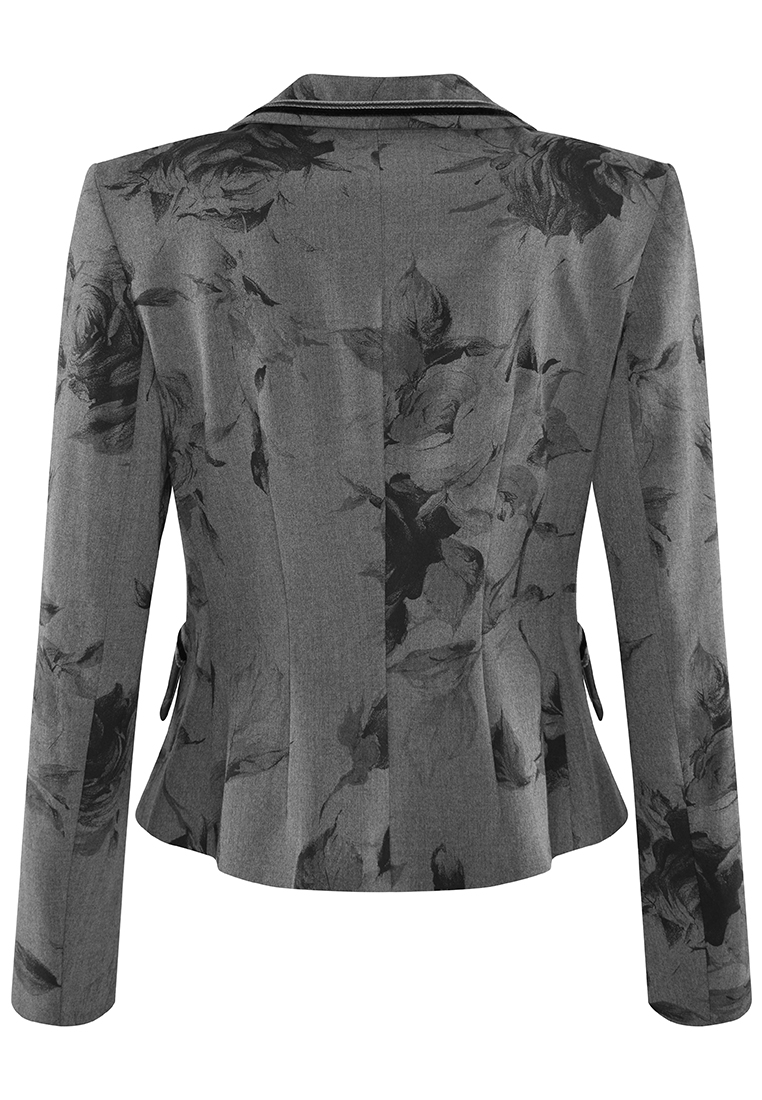 Żakiet z motywem roślinnym