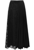 Plisowana spódnica z elementami koronki