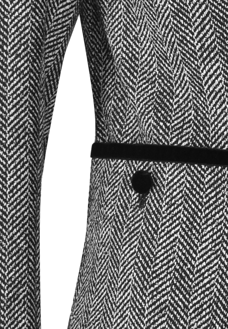 Ciepły żakiet w klasyczną jodełkę