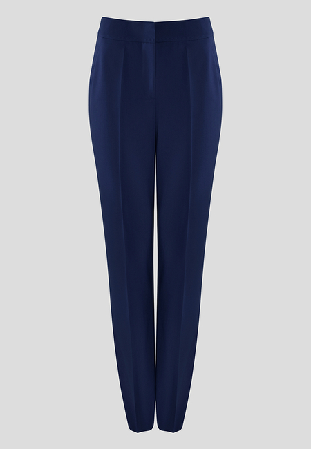 Granatowe spodnie typu cygaretki