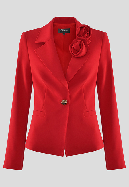 Wizytowy żakiet z kwiatami