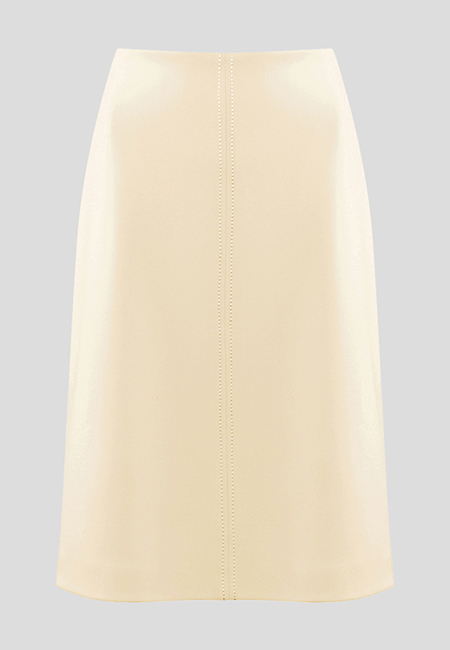 Kremowa spódnica lekko rozszerzana dołem