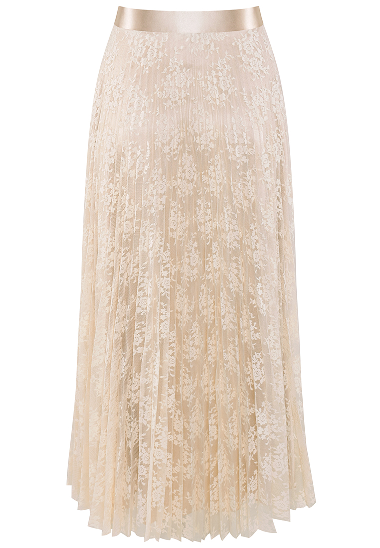 Plisowana spódnica z koronki