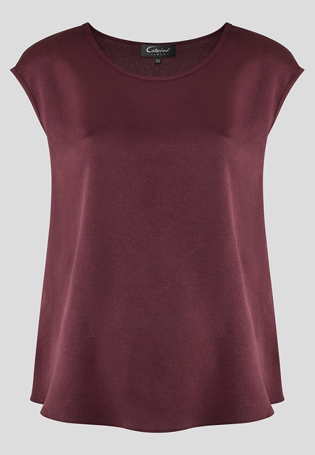 Bordowa bluzka o swobodnym kroju