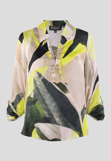 Drukowana bluzka z elementem sznurowania