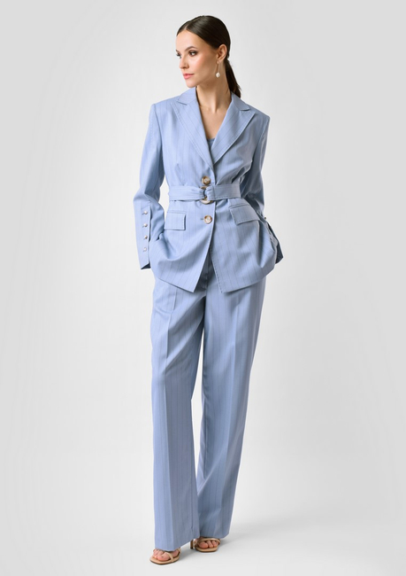 Niebieskie spodnie w prążek