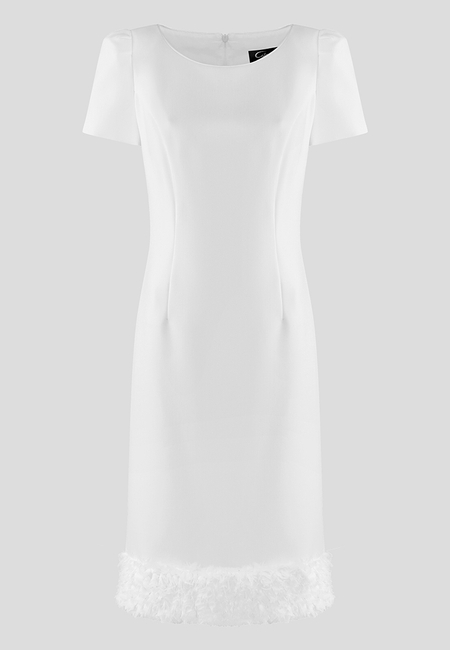 Biała sukienka wizytowa