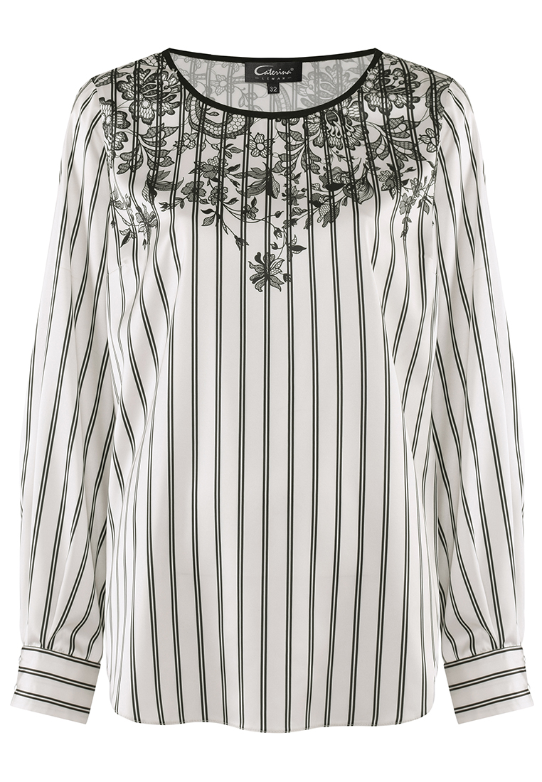 Bluzka w pasy z kwiatowym drukiem