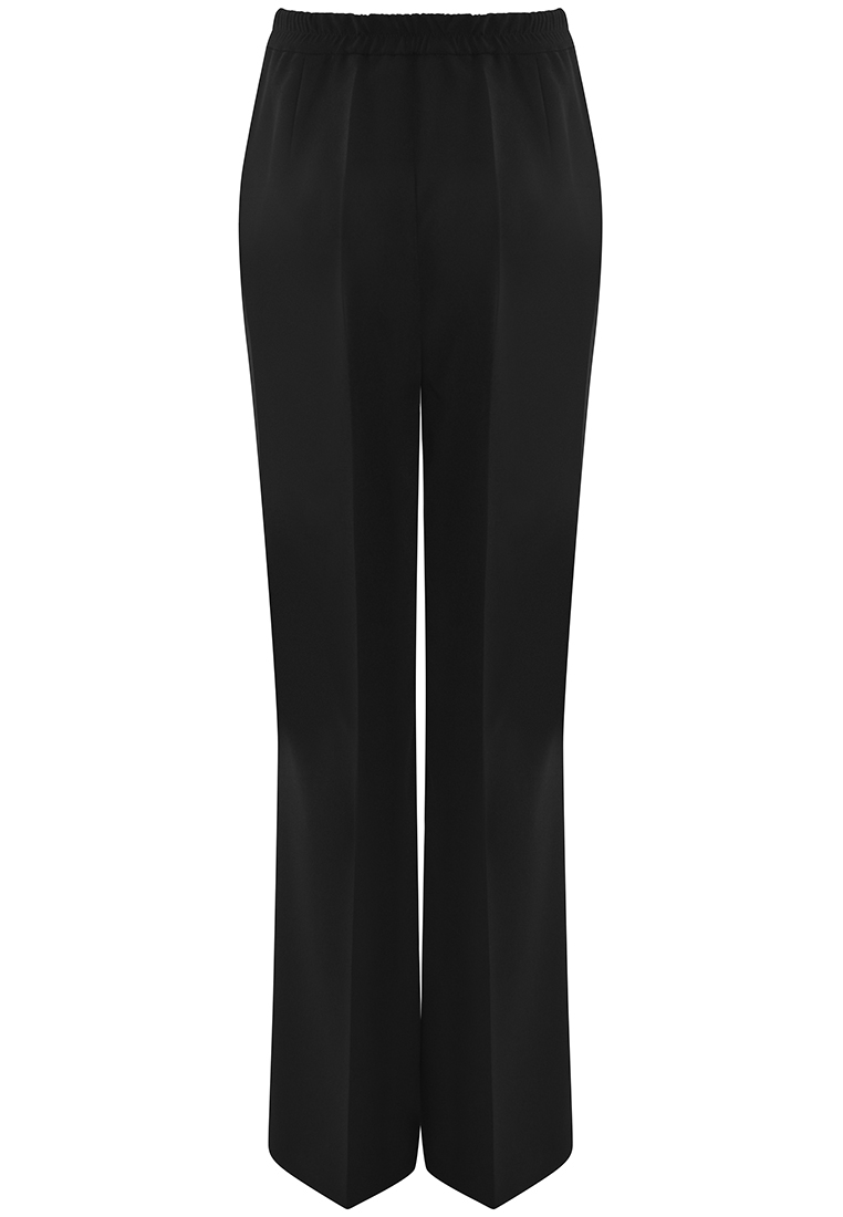 Eleganckie czarne spodnie z szerokimi nogawkami