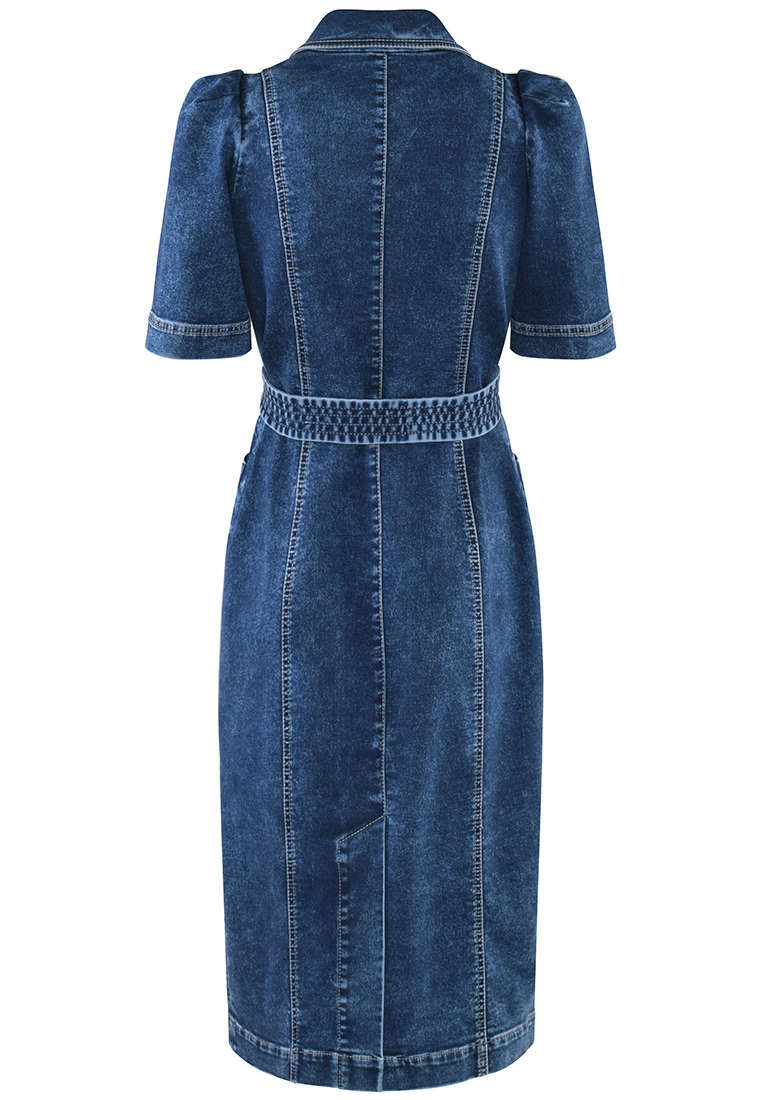 Sukienka denim z kwiatem