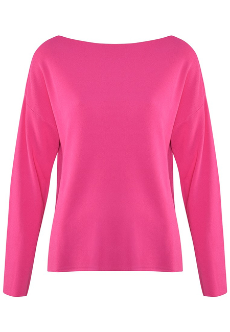 Fuksjowa bluzka z dzianiny