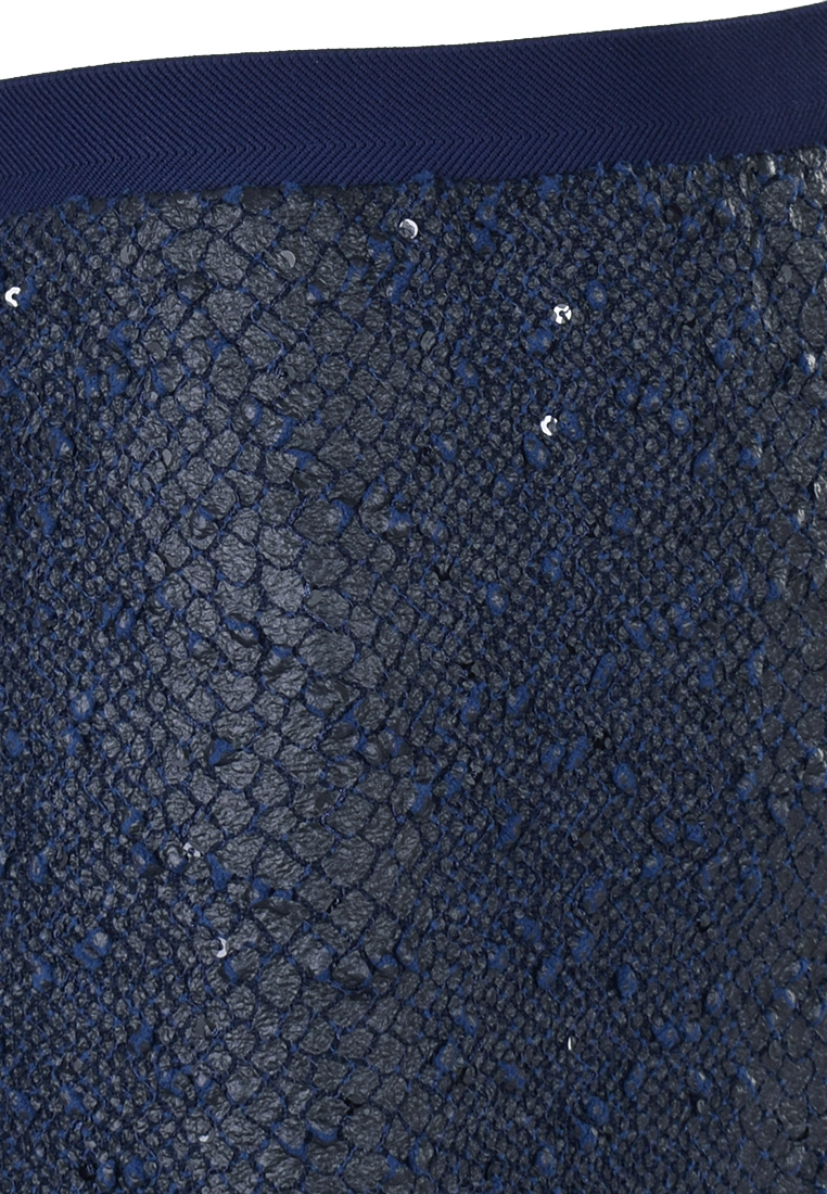 Granatowa spódnica z lekkim błyskiem