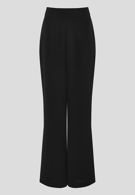 Czarne spodnie z lejącej tkaniny