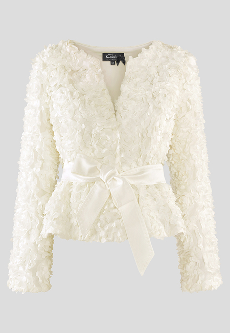 Wizytowy żakiet z oryginalnej tkaniny