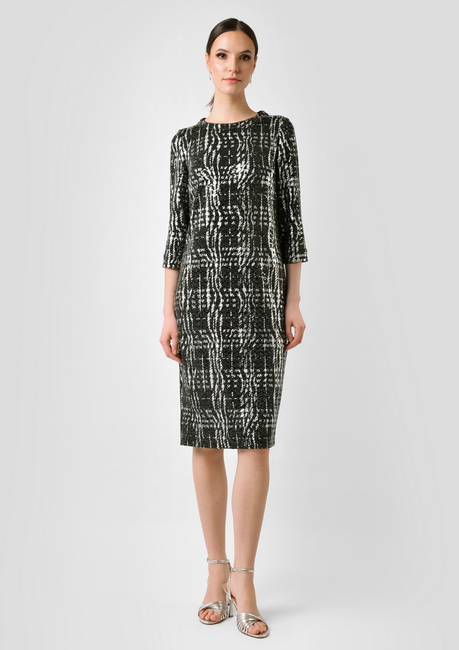 Wizytowa sukienka w oryginalny wzór