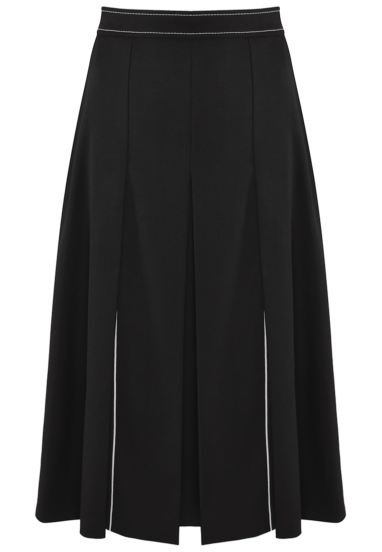 Czarna spódnica z kontrafałdami