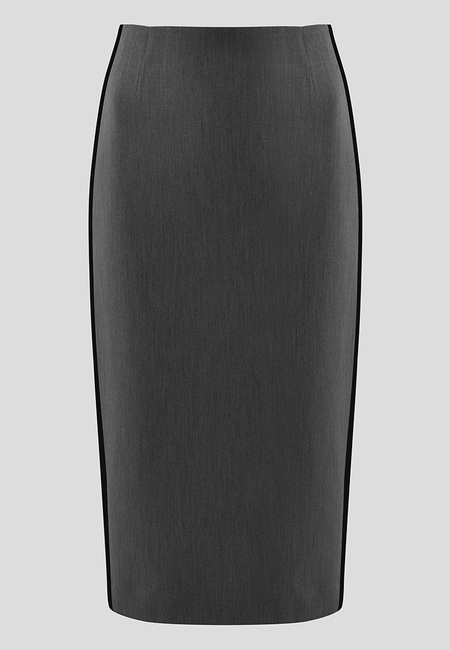 Szara spódnica z lampasami