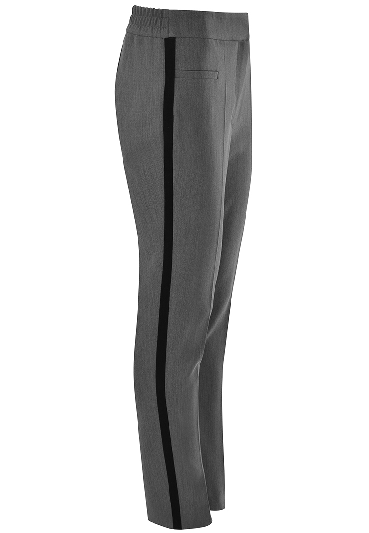 Szare spodnie z lampasami