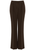 Brązowe spodnie z szerokimi nogawkami