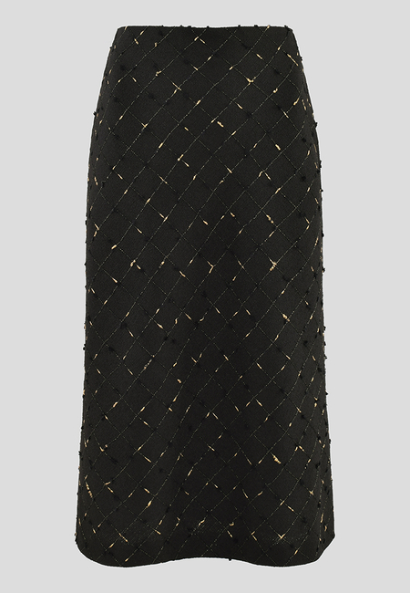 Czarna spódnica ze złotą nitką