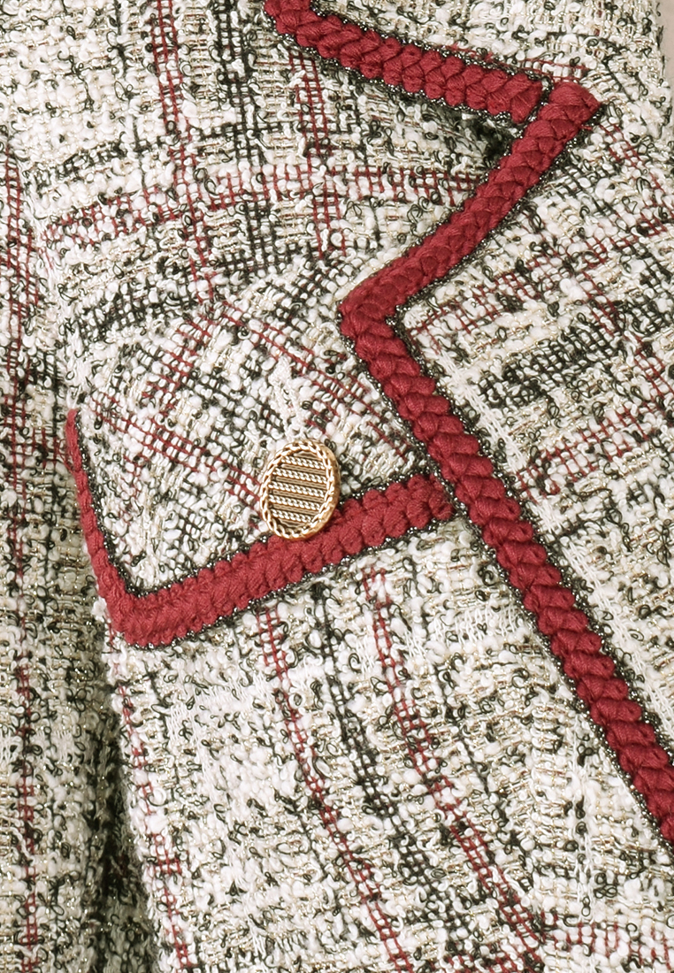 Ciepły żakiet z błyszczącą nitką