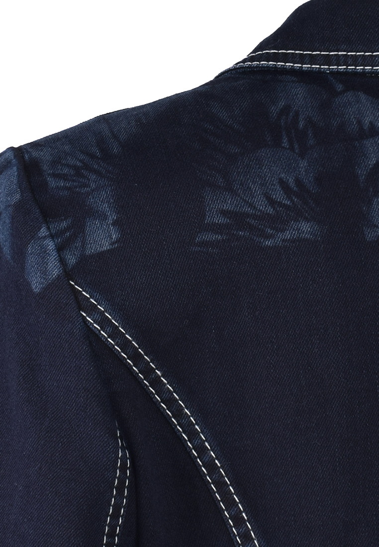 Granatowy żakiet w sportowym stylu