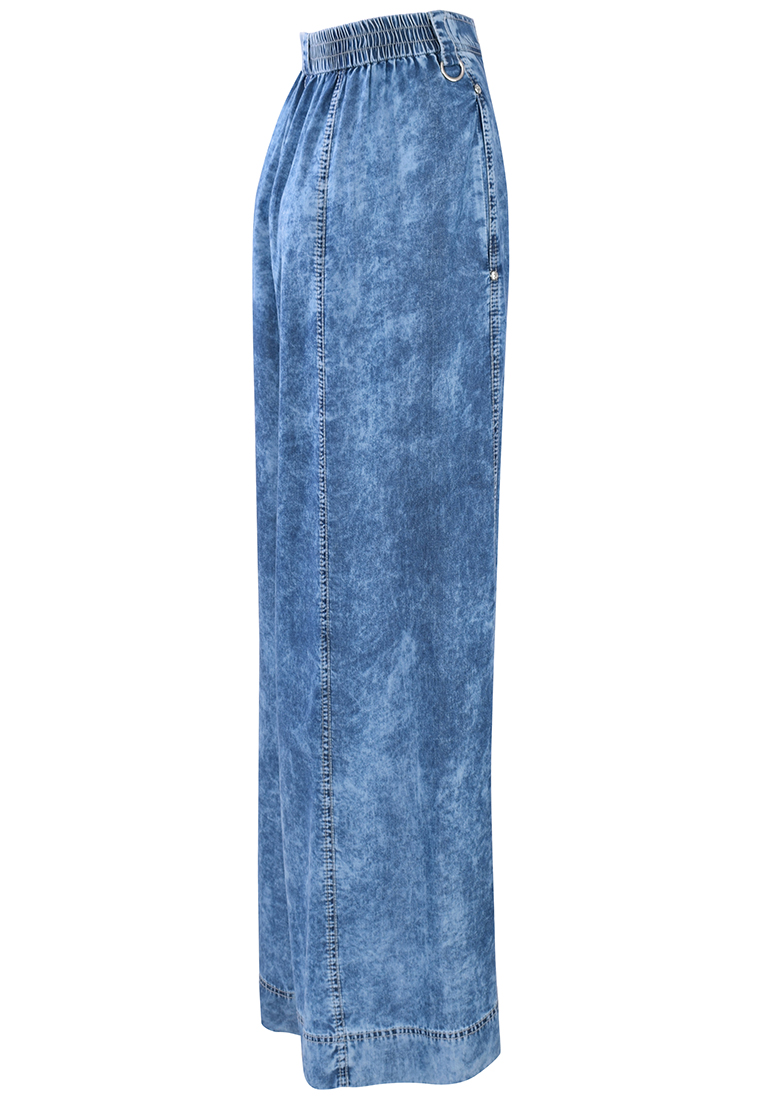 Spodnie denim o wzorze marmurka