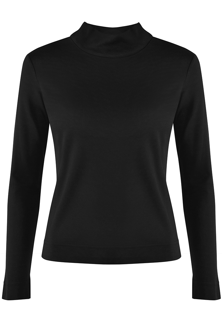 Klasyczny czarny półgolf z suwakien z boku