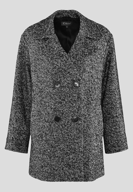 Kurtka z melanżowej tkaniny