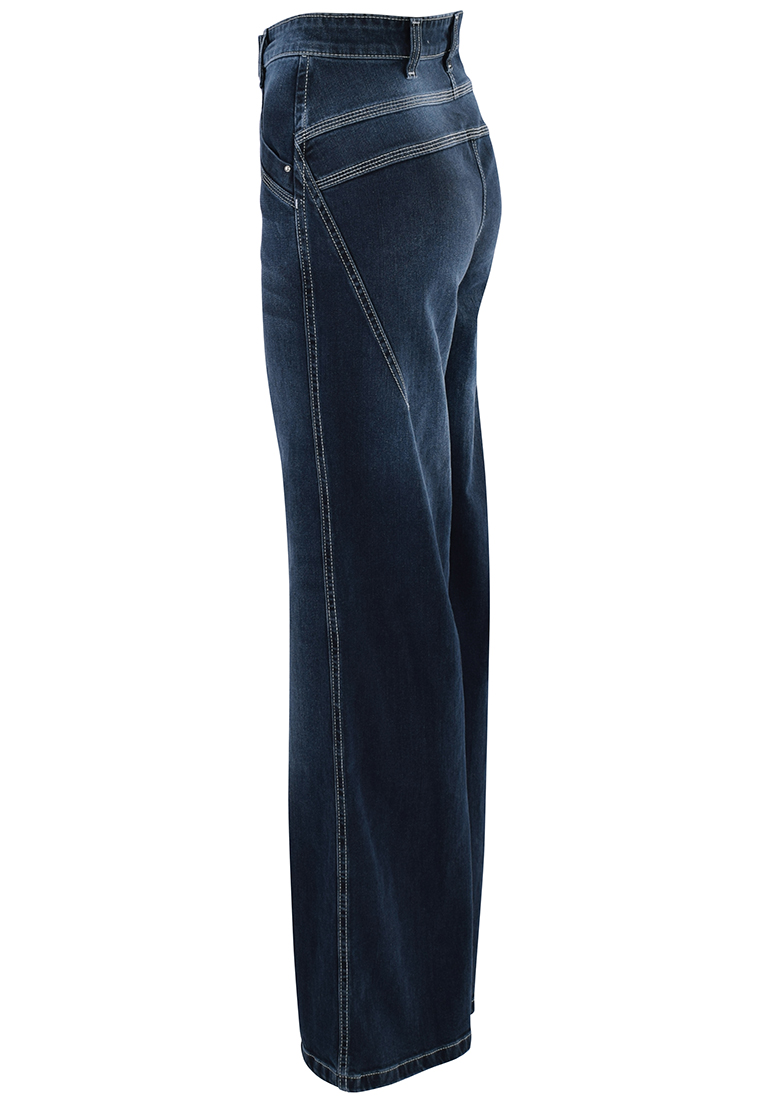 Jeansowe spodnie z szerokimi nogawkami