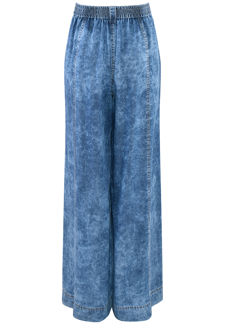 Spodnie denim o wzorze marmurka