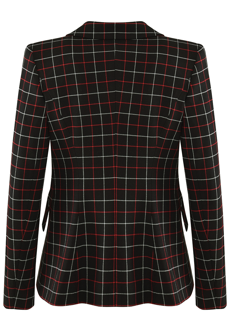 Żakiet w biało-czerwoną kratkę