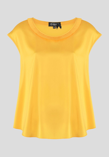 Żółta bluzka z kryzą