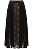 Plisowana spódnica z elementami koronki