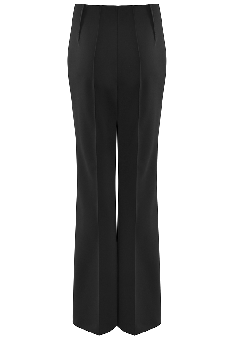 Czarne spodnie z elastycznej tkaniny