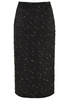 Czarna spódnica ze złotą nitką