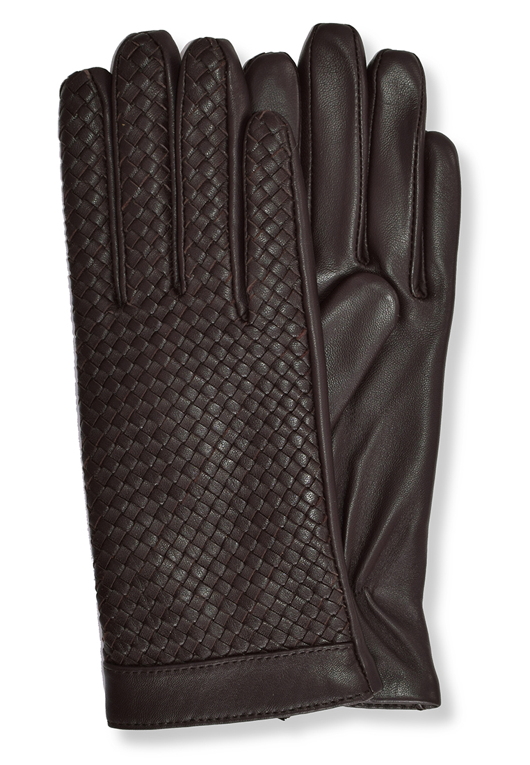 Brązowe rękawiczki ze skóry